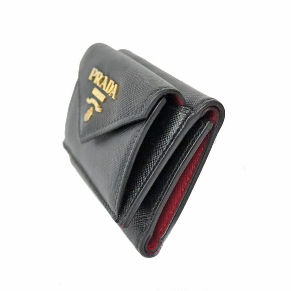 Prada Black Saffiano Wallet Tri Leather - Picture 1 of 6